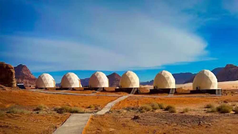 Al Omar Camp bubble tent exterior