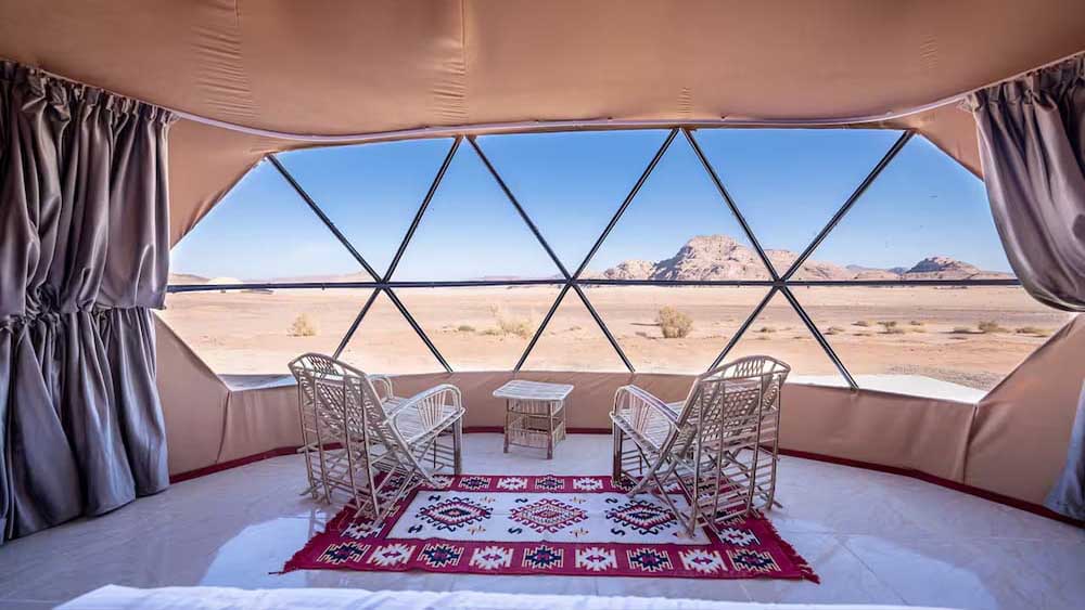 Bubble Tent night sky at Al Omar Camp