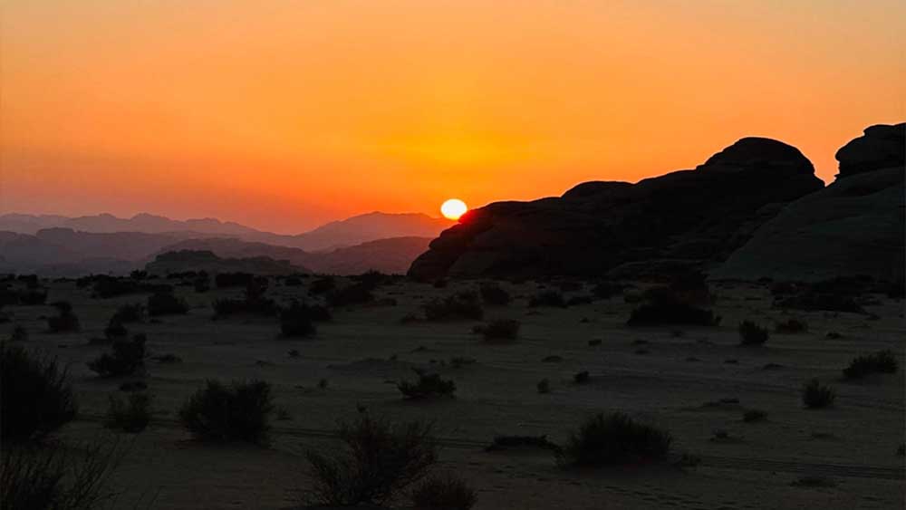 Shahrazad Desert Camp sunset