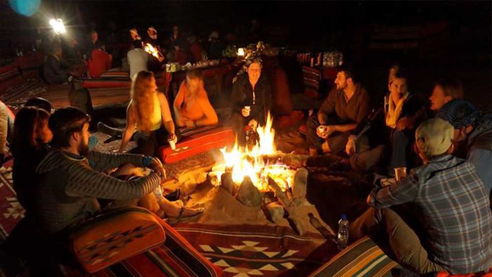 Shahrazad Desert Camp campfire